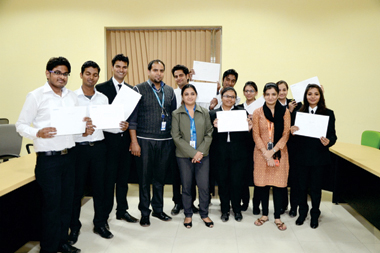 Selected Students in Genpact with Ms. Shilpi, HR Manager